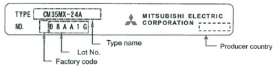 Kennzeichnung Mitsubishi IGBT Module